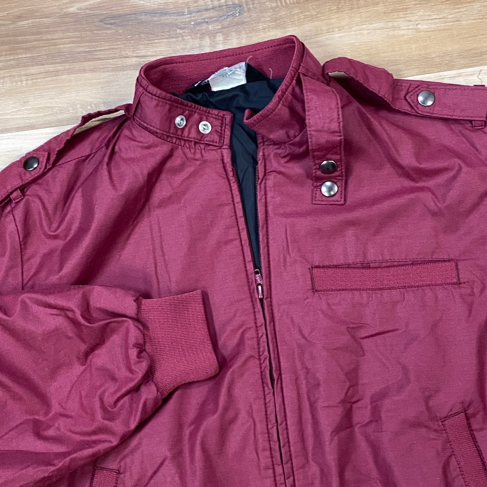 Sportsmaster Bomber Jacket Mens M Heritage Racer Maroon Vintage Made in USA